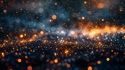 Obraz premium Glowing Horizon Tiny Particles Against the Dark