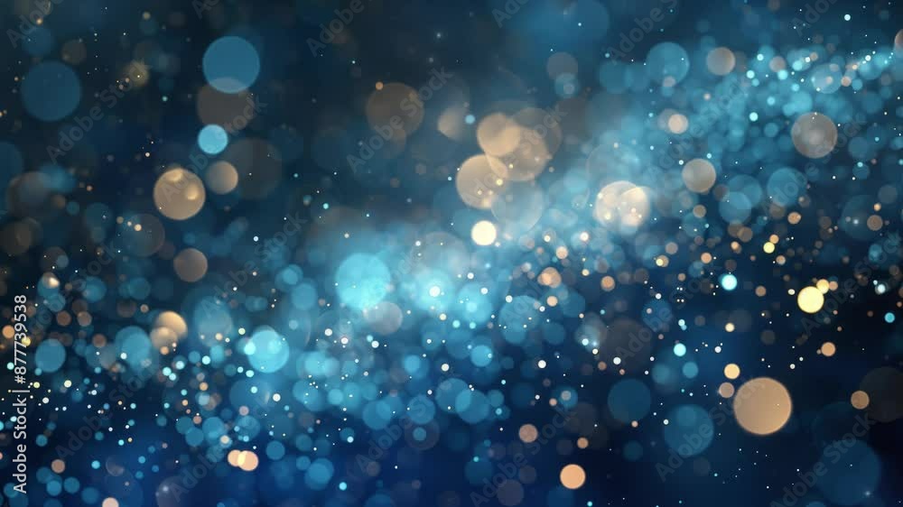 Wall mural modern abstract background. blue glow particle abstract bokeh background