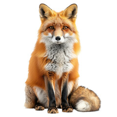 Fototapeta premium Portrait of Wolf sitting isolated on a transparent background for web banner, wallpaper