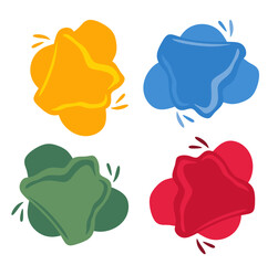 Abstract fluid design element on white background