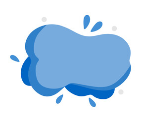 Abstract fluid design element on white background