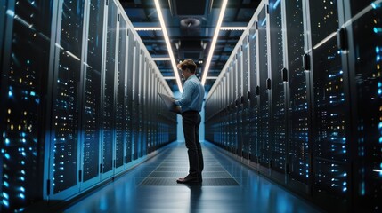 The engineer in data center