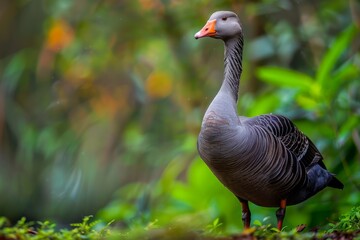 Obraz premium Full body view of Blue Goose in natural habitat, full body shot, full body View