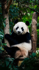 giant panda eating bamboo