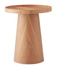 circular wooden table cut out isolated transparent background