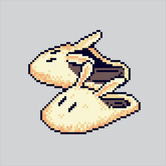 Pixel art illustration Bed Slippers. Pixelated Bed Slippers. Bed Slippers pixelated for the pixel art game and icon for website and video game. old school retro.