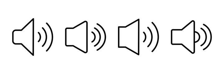 Speaker icon vector isolated on white background. Volume icon. Loudspeaker icon vector. Audio. Sound