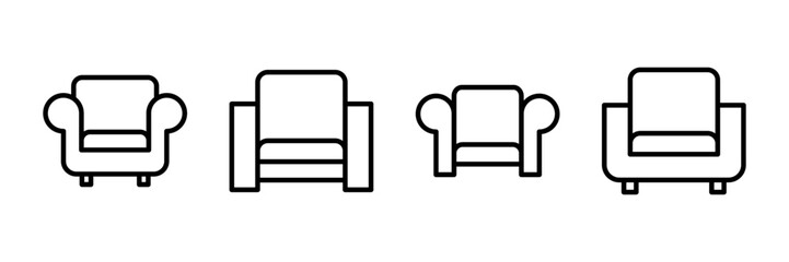 Sofa icon vector isolated on white background. sofa icon illustration. furniture