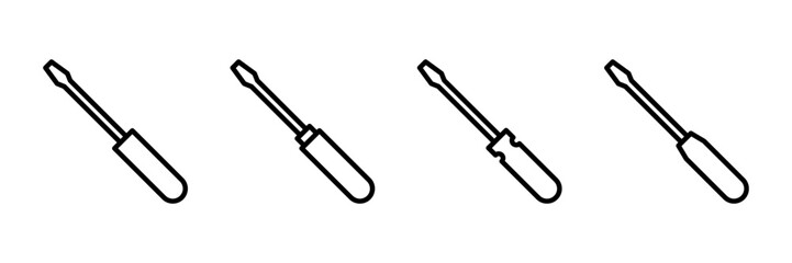 Screwdriver icon vector isolated on white background. Screwdriver vector icon