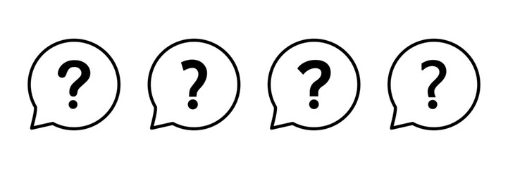 Question Icon vector isolated on white background. Question mark sign. help icon. Faq