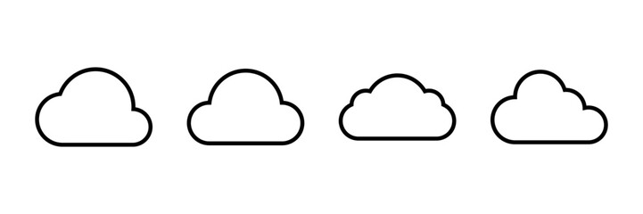 Cloud icon vector isolated on white background. cloud computing icon