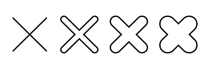 Close icon vector isolated on white background. Delete icon. remove, cancel, exit symbol