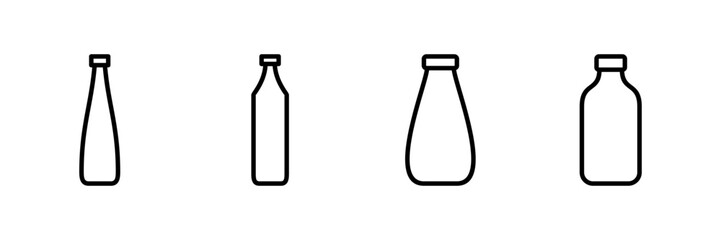 Bottle icon vector isolated on white background. Bottle vector icon