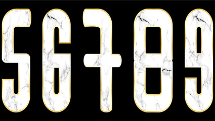 Abstract marble and golden alphabet letters pack collection illustration in vector format