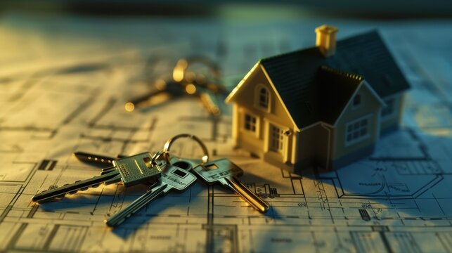 The keys and house model