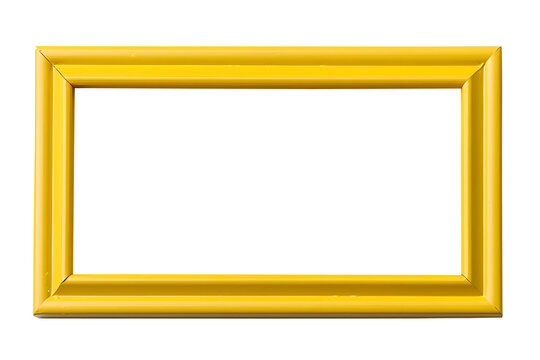 Yellow frame with transparent blank space