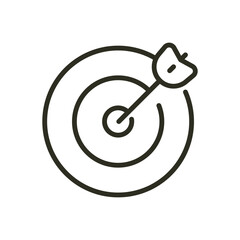 Target outline icon. Business goal vector icon illustration image