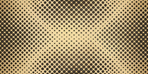 Retro-inspired, tileable, halftone dot background with distressed, grungy, black printer ink raster dots in a seamless, vintage pattern perfect for comic book or print making concepts.