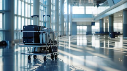 Luggage on Airport Trolley