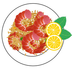Shrimp Illustration,shrimp,food,thai food,thailand,street food,Shrimp icon,Shrimp cartoon,cute shrimp,seafood,seafood boil illustration,fried rice,fried rice vector,fried rice illustration,Fried Rice 