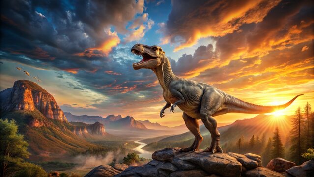 The Tyrex Roars In The Prehistoric Landscape