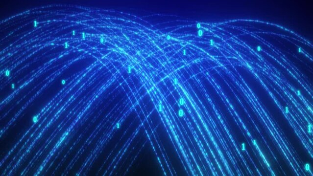 Big data information transmission and electronic information flow.