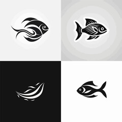 Fish logo design vector illustration