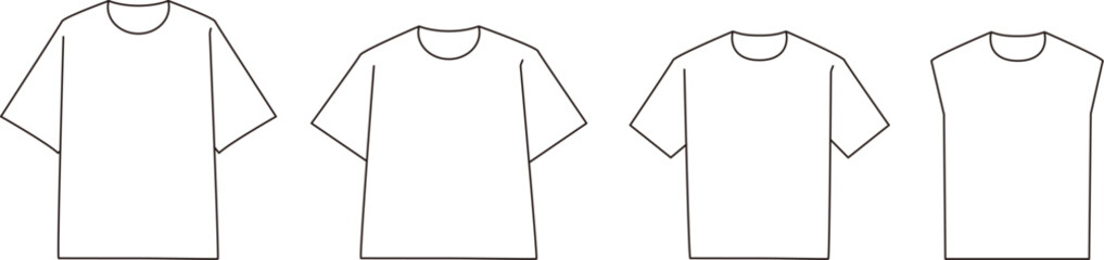 服　シンプル　線画　Tシャツ　おしゃれ　服の素材