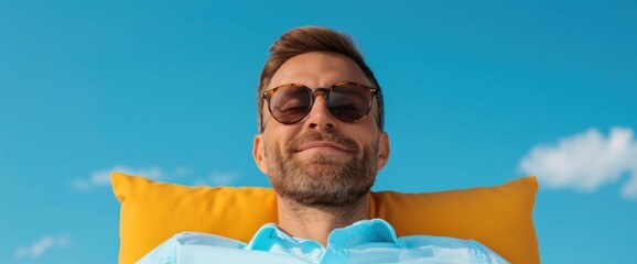 Laid-off worker relaxing outdoors, enjoying newfound freedom