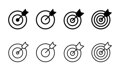 Target icon set. goal icon vector. target marketing icon vector