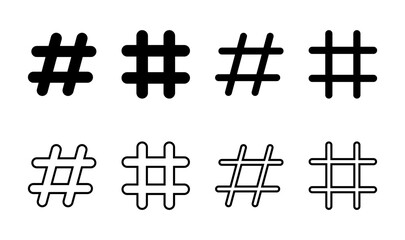 Obraz premium Hashtag icon set. hashtag symbol