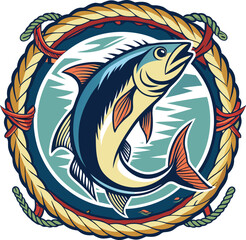 Fishing Vector Illustration. Fishing T-Shirt Design.