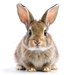 Obraz premium Cute rabbit isolated on white background