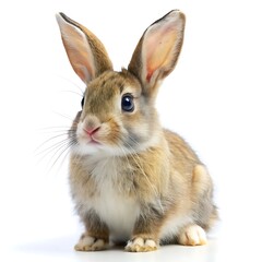 Obraz premium Cute rabbit isolated on white background