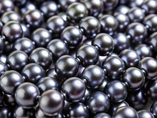 black pearl necklace, decoration, pearls, ball, pearl, sphere, necklace, round, glass, christmas, shiny, pattern, color, blue, black, bead