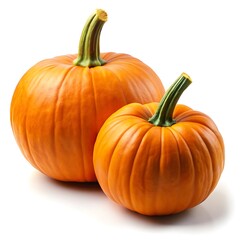 Obraz premium Pumpkin isolated on white background, top view