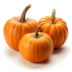 Obraz premium Pumpkin isolated on white background, top view