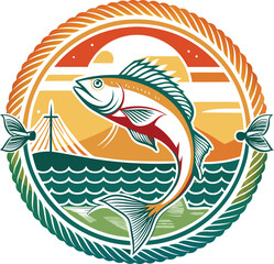 Fishing Vector Illustration. Fishing T-Shirt Design.