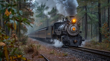 Naklejka premium long train for travel theme
