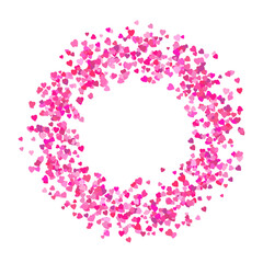 Heart round frame with space for text. hearts border and frame