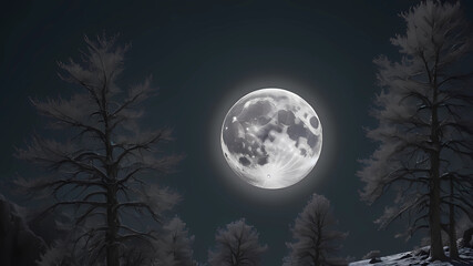 Fototapeta premium Lunar Luminary The Lunar Luminary channels the mysteries of the moon, with an ever-changing coat that mirrors the moon's phases. This NFT is a nightly spectacle on your screen.