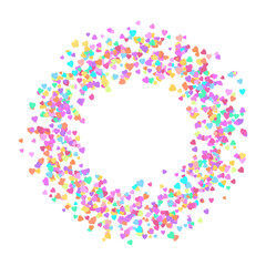 Heart round frame with space for text. hearts border and frame