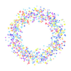 Heart round frame with space for text. hearts border and frame