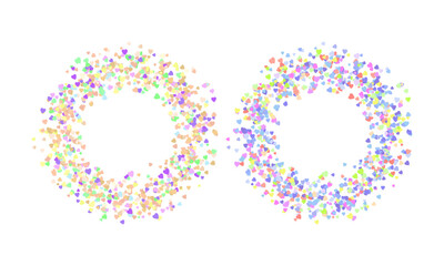 Heart round frame with space for text. hearts borders and frames