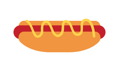 Hot dog isolated illustration on white background