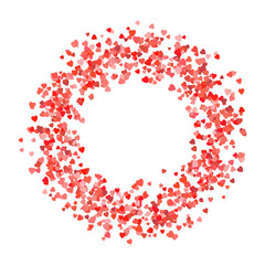 Heart round frame with space for text. hearts border and frame