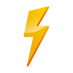 Flash on white background Isolated 3d illustration