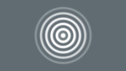 Abstract radio wave and pulse rate icon circle background.