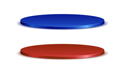 Round podium illustration on white background