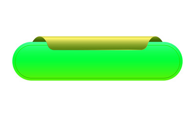 ribbon banner 3d render illustration of glossy rolled text box for title sign or advertising message on a white background